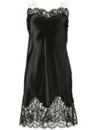 Givenchy Lace-trimmed Slip Dress, Women's, Size: 38, Black, Silk/cotton/polyamide