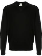 Kent & Curwen V-neck Cashmere Jumper - Black