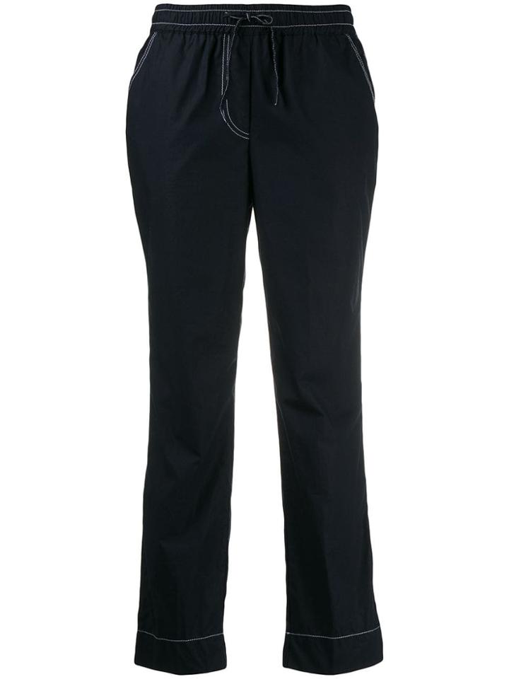 P.a.r.o.s.h. Denim-style Cropped Trousers - Blue