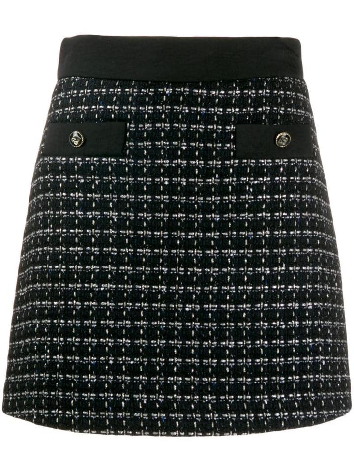 Sandro Paris Tweed Skirt - Blue