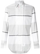 Thom Browne Oversized Repp Check Classic Long-sleeve Oxford Shirt -