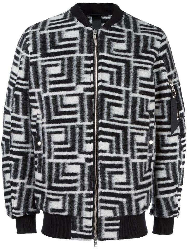 Odeur 'silent' Bomber Jacket, Adult Unisex, Size: Medium, Black, Wool/polyamide
