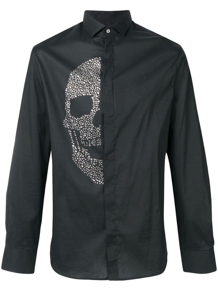 Philipp Plein Embellished Skull Shirt - Black