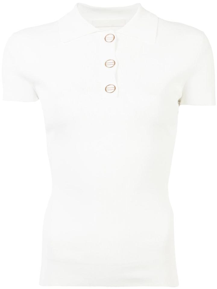 Dion Lee Density Embellished Button Polo - White