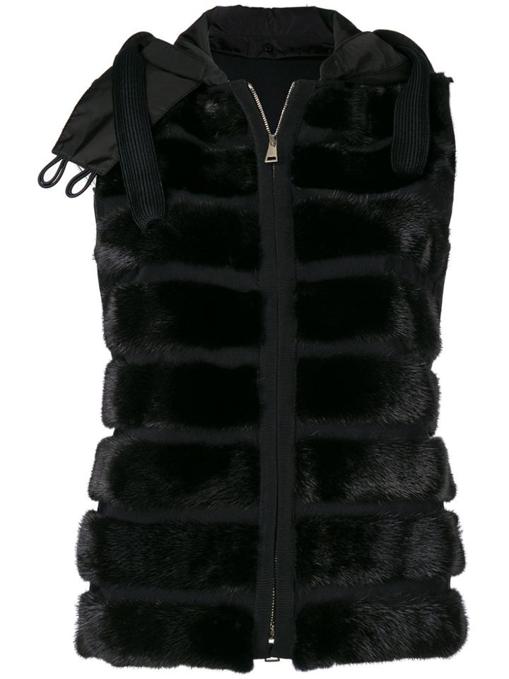 Moncler Hooded Gilet Jacket - Black