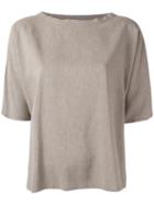 Mm6 Maison Margiela Loose Fit Shortsleeved Top, Women's, Size: 38, Nude/neutrals, Viscose