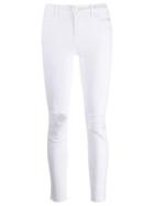 Frame Skinny Distressed Jeans - White