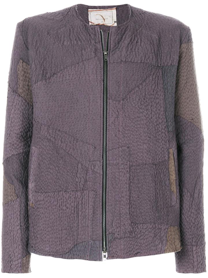 By Walid Patchwork Detail Jacket - Pink & Purple