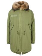 Mr & Mrs Italy - Classic Parka - Men - Cotton/lamb Skin/polyester/racoon Fur - Xs, Grey, Cotton/lamb Skin/polyester/racoon Fur