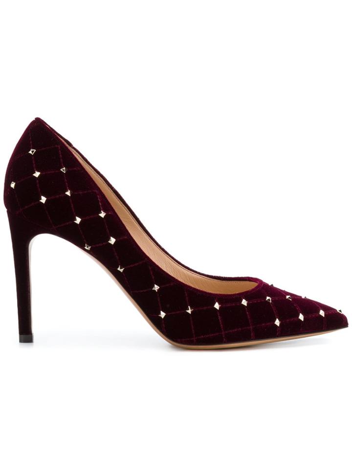 Valentino Rockstud Spike Court Shoes - Pink & Purple