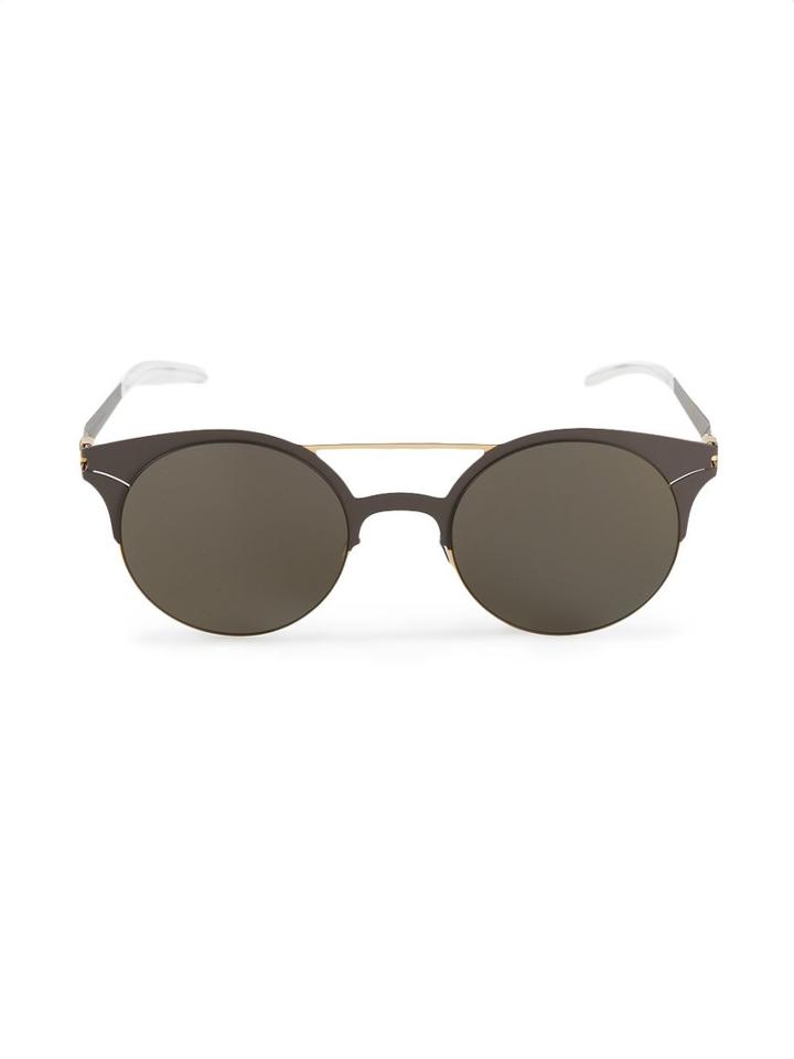 Mykita - Round Frame Sunglasses - Unisex - Other Fibres - One Size, Grey, Other Fibres