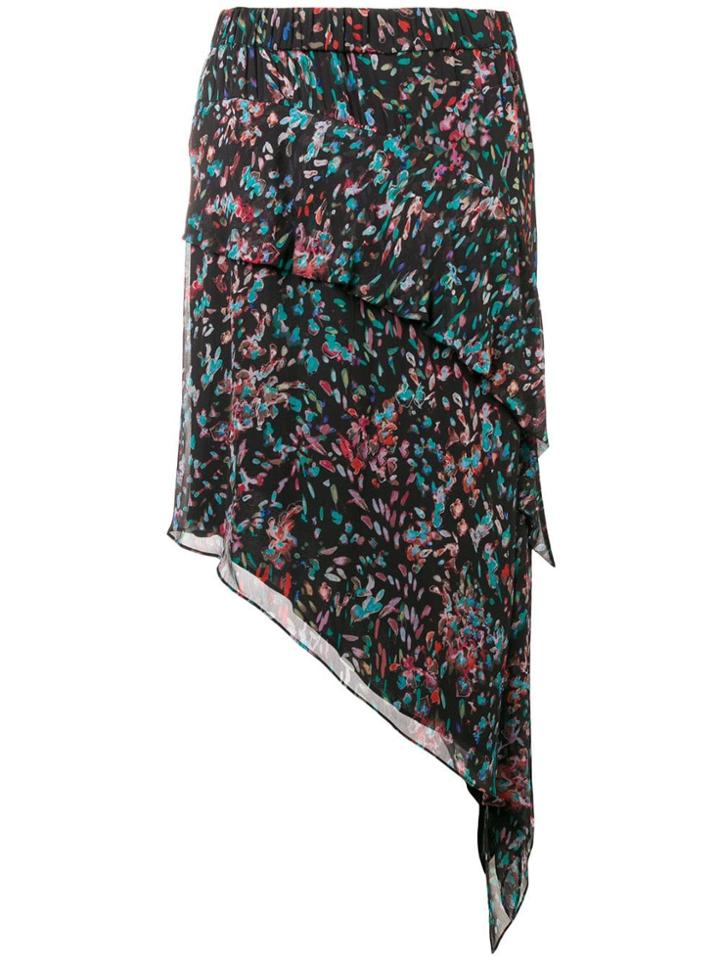 Iro Abstract Print Skirt - Black