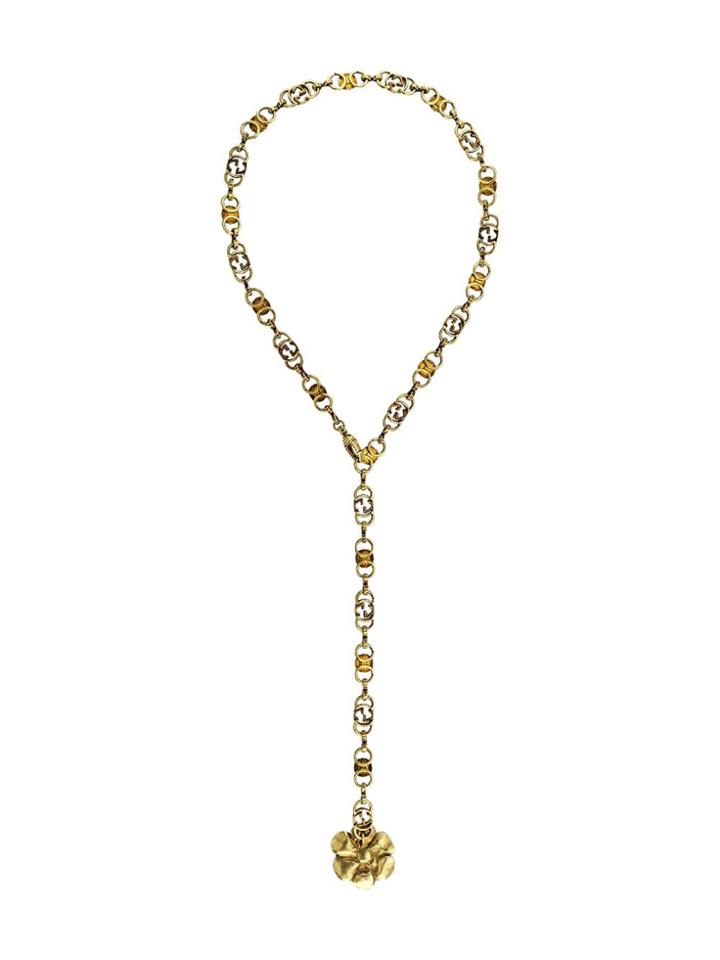Gucci Collana In Metallo Con Dettaglio Floreale - Gold