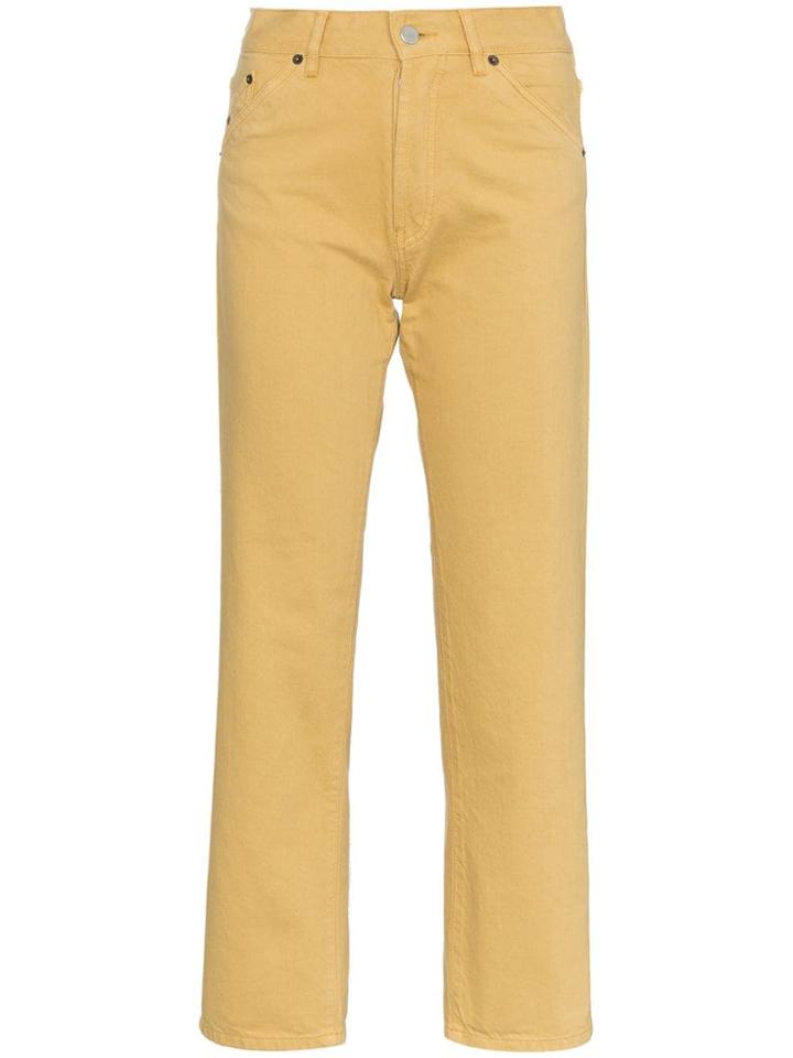 Jacquemus High Rise Cropped Jeans - Brown