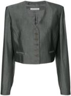 Giorgio Armani Vintage Cropped Buttoned Jacket - Grey