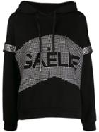 Gaelle Bonheur Stud Embellished Hoodie - Black