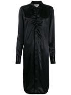 Bottega Veneta Ruched Detail Midi Dress - Black