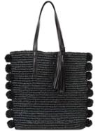 Loeffler Randall Woven Tote, Women's, Black, Nappa Leather