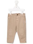 Babe And Tess - Knee Patch Trousers - Kids - Cotton/spandex/elastane - 12 Mth, Nude/neutrals