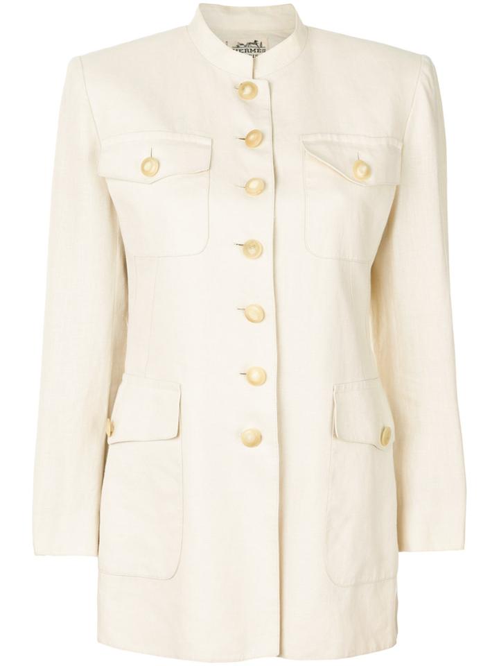Hermès Vintage Military Style Jacket - Nude & Neutrals