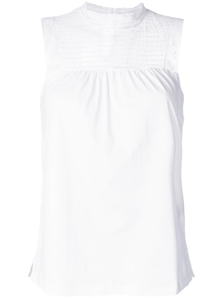 Burberry Piero Lace Top - White