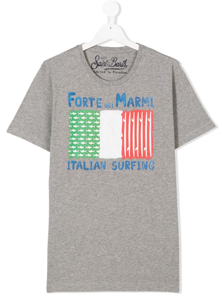 Mc2 Saint Barth Kids Italian Surfing T-shirt - Grey