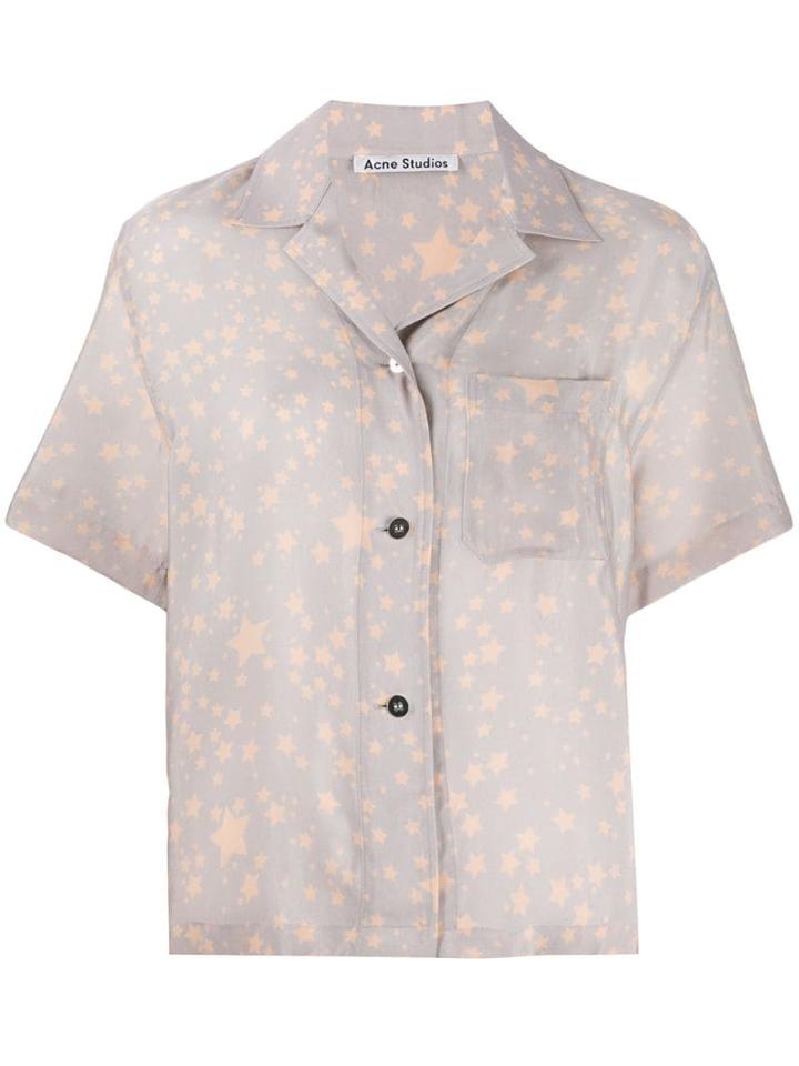 Acne Studios Boxy-fit Bowling Shirt - Purple
