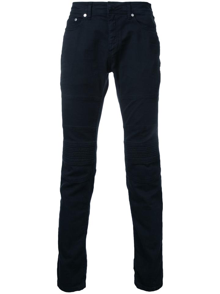 Neil Barrett - Ribbed Knee Jeans - Men - Cotton/polyurethane - 32, Blue, Cotton/polyurethane