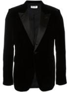 Saint Laurent Velvet Single Breasted Blazer, Men's, Size: 50, Black, Silk/cotton/cupro/viscose