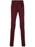 Pt01 - Pleated Trousers - Men - Spandex/elastane/virgin Wool - 52, Red, Spandex/elastane/virgin Wool