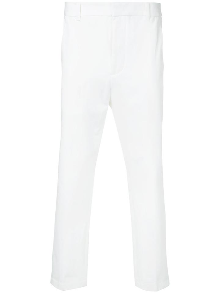 3.1 Phillip Lim - Cropped Trousers - Men - Cotton/polyester/polyurethane - 30, White, Cotton/polyester/polyurethane