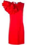 Brognano Ruffled Sleeve Shift Dress, Women's, Size: 40, Red, Polyamide/polyester/spandex/elastane/viscose