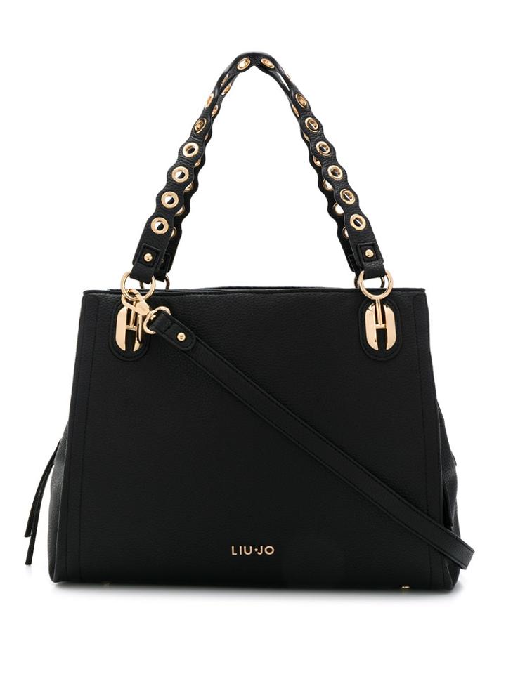 Liu Jo Eyelet Detail Tote Bag - Black