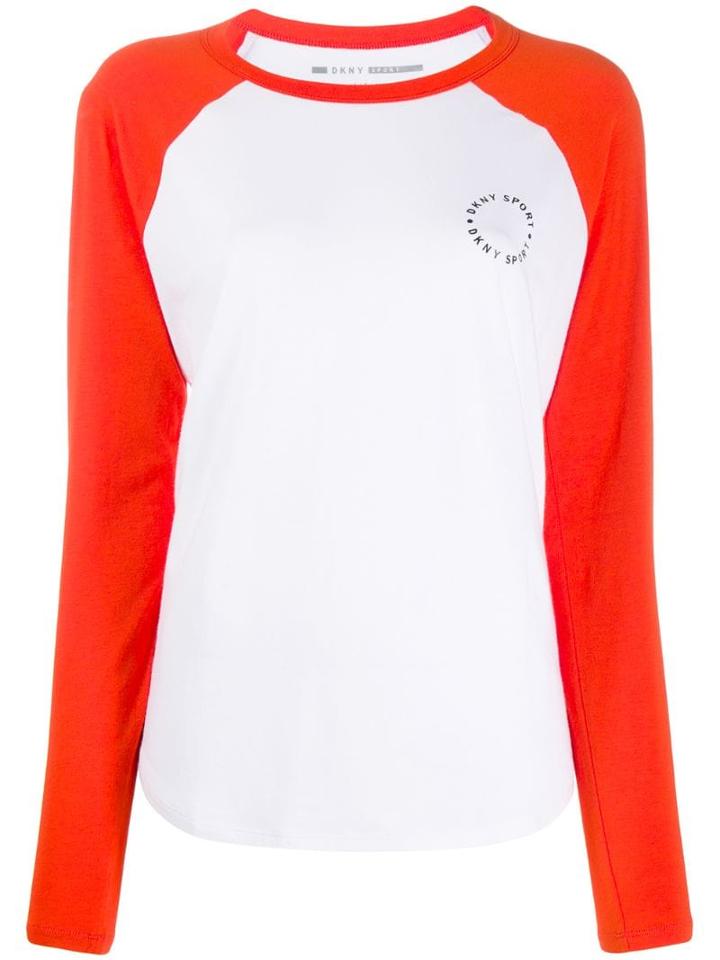 Dkny Colourblock Panel T-shirt - White