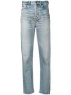 Saint Laurent Slim-fit Raw Edge Jeans - Blue