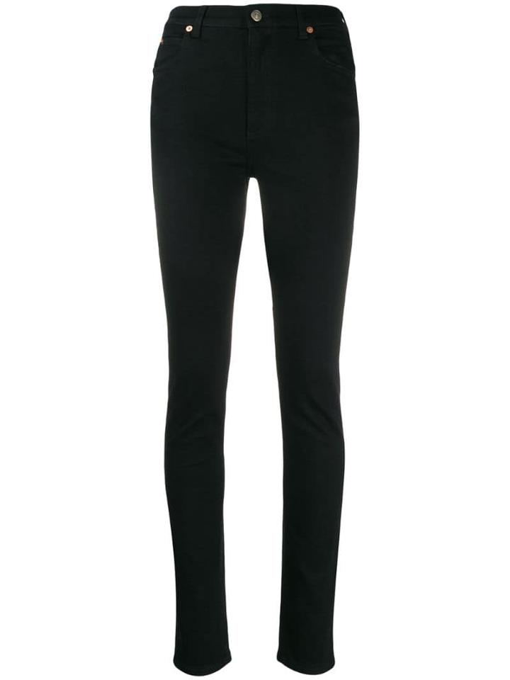 Gucci Logo Patch Skinny Jeans - Black