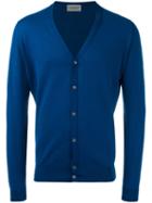 John Smedley - Classic Knitted Cardigan - Men - Cotton - M, Blue, Cotton