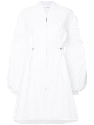Co-mun Tunic-style Coat - White