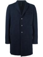 Harris Wharf London Single Breasted Coat, Men's, Size: 50, Blue, Virgin Wool/polyamide