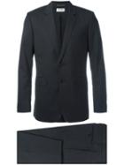 Saint Laurent Check Pattern Two Piece Suit, Men's, Size: 48, Black, Wool/viscose/cotton
