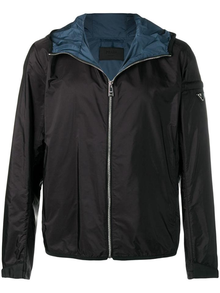 Prada Shell Bomber Jacket - Black