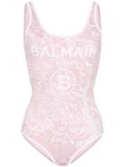 Balmain Logo-print Knitted Body - Pink