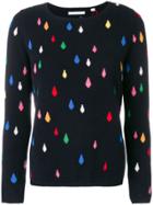 Chinti & Parker Knitted Rain Drop Top - Blue