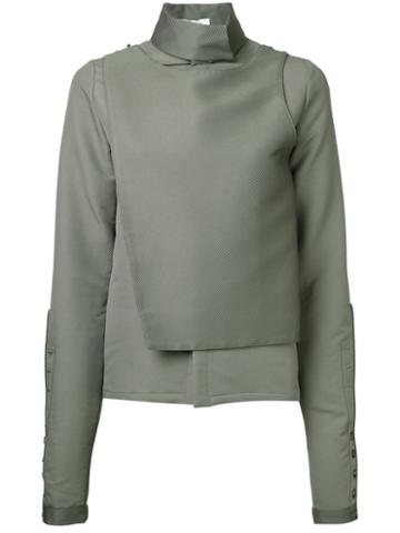 Donnah Mabel - Asymmetric Top - Women - Polyester - 0, Green, Polyester
