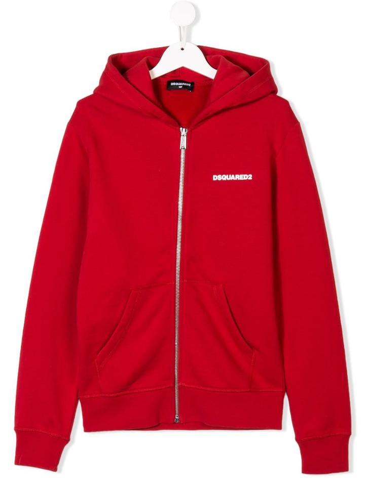 Dsquared2 Kids Teen Logo Zipped Hoodie