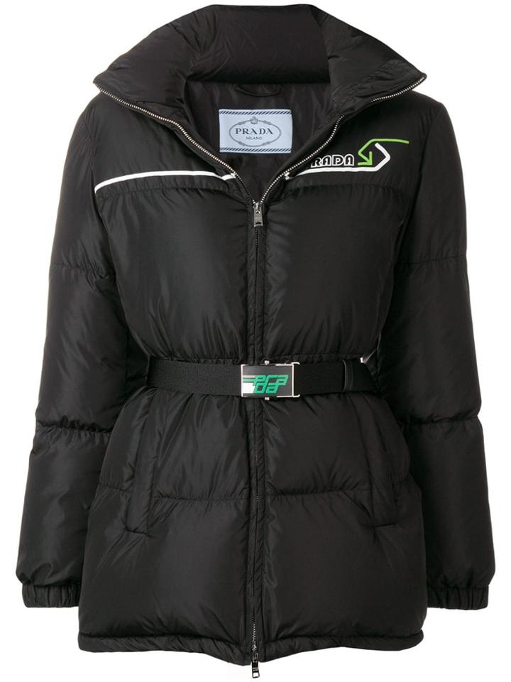 Prada Padded Belted Jacket - Black
