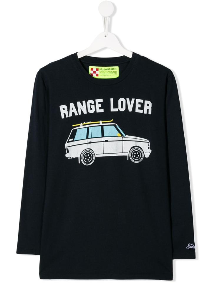 Mc2 Saint Barth Kids Teen Range Lover Print Top - Blue