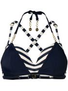 Marlies Dekkers Marinieère Striped Push-up Bikini Top - Blue