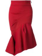 Maticevski Quill Flirt Asymmetric Skirt - Red