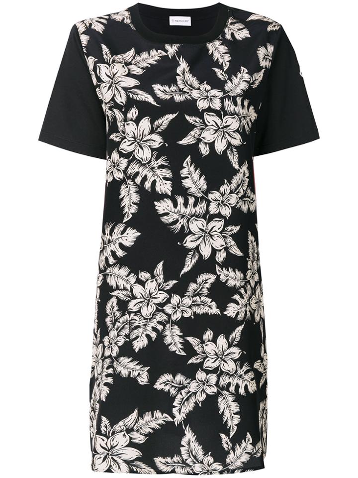 Moncler Floral Shift Dress - Black